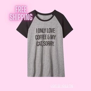 Torrid Love My Cat Raglan Tee – Heather Grey – Size 6